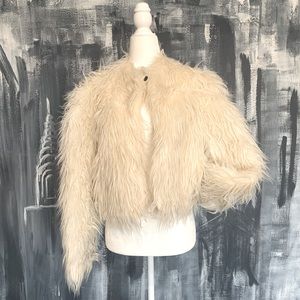 Vintage Armani Exchange Faux Fur Topper Jacket